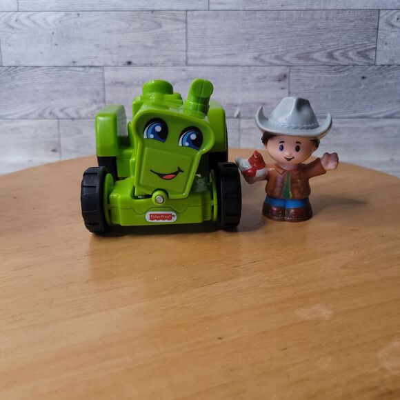 Fisher-Price Other - Fisher Price Little People Helpful Harvester Green Tractor W/ Farmer